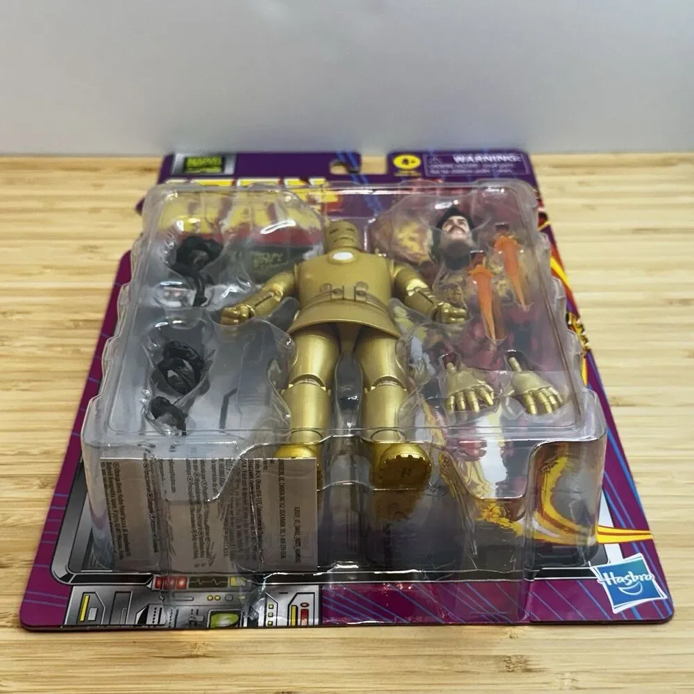 Marvel Legends Iron Man Model 01 Gold Retro Card 6” Action Figure Hasbro MOC